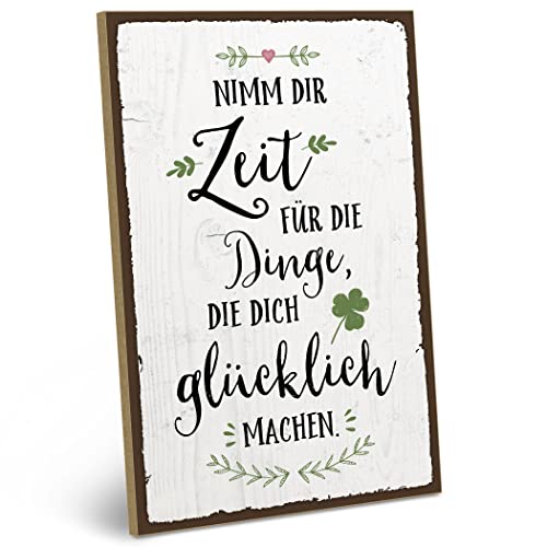 ARTFAVES® Holzschild mit Spruch - NIMM DIR Zeit FÜR DIE Dinge | Shabby Chic Vintage Schild | Deko Geschenk zum Thema Glücklichsein, Achtsamkeit | Größe: 19 x 28 cm ARTFAVES® Holzschild mit Spruch - NIMM DIR Zeit FÜR DIE Dinge | Shabby Chic Vintage Schild | Deko Geschenk zum Thema Glücklichsein, Achtsamkeit | Größe: 19 x 28 cm von ARTFAVES