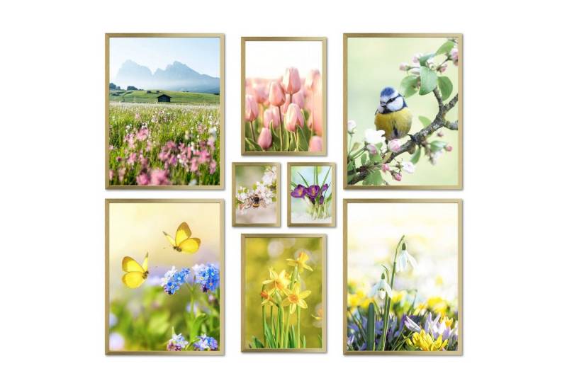 ARTFAVES Poster Frühlingserwachen, (moderne Wandbilder, 8 St), verschiedene Größen im Set von ARTFAVES