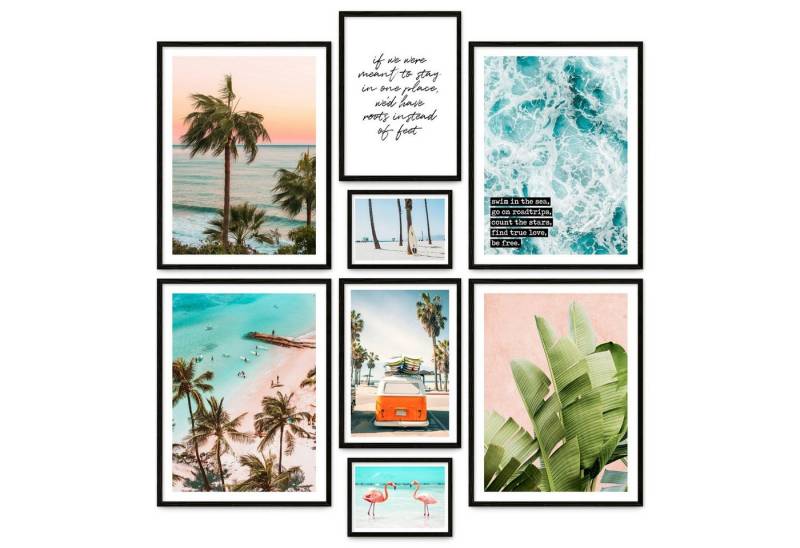 ARTFAVES Poster SUMMER VIBES, (moderne Wandbilder, 8 St), verschiedene Größen im Set von ARTFAVES