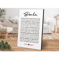 Holzbild Mit Spruch - Danke Dass Du Mich So Liebst Von Artfaves® von ARTFAVES