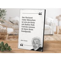 Holzbild Mit Spruch - Der Horizont Vieler Menschen Von Artfaves® von ARTFAVES