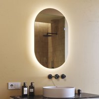 Oval mirror with led lighting 50x80cm, Cold White Light 6000K Oval mirror with led lighting 50x80cm, Cold White Light 6000K von ARTFORMA