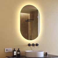 Oval mirror with led lighting 50x80cm, Warm White Light 2700K Oval mirror with led lighting 50x80cm, Warm White Light 2700K von ARTFORMA