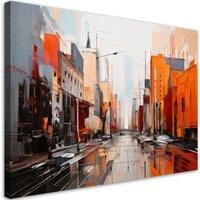 Modernes Wandbild für das Wohnzimmer oder Schlafzimmer Stadtarchitektur Abstraktion orange 60x40 cm Modernes Wandbild für das Wohnzimmer oder Schlafzimmer Stadtarchitektur Abstraktion orange 60x40 cm von ARTGEIST