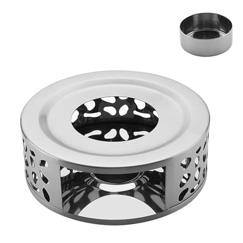 ARTGHJL Stövchen für Teekanne,Stövchen Teewärmer,Teelicht Warmhalter,Kaffeewärmer aus Edelstahl,Stövchen aus Edelstahl mit Teelichthalter,zum Erhitzen von Tee Milch Kaffee Heißen (Silber) ARTGHJL Stövchen für Teekanne,Stövchen Teewärmer,Teelicht Warmhalter,Kaffeewärmer aus Edelstahl,Stövchen aus Edelstahl mit Teelichthalter,zum Erhitzen von Tee Milch Kaffee Heißen (Silber) von ARTGHJL