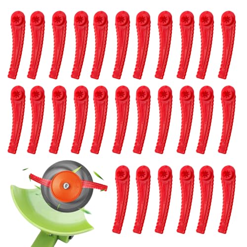 ARTGUTS 100 Stück Grastrimmer Messer, Rasentrimmer Ersatzmesser, Kunststoff Ersatzmesser Trimmer, Rasentrimmer Zubehör, für Kunststoffmesser Akku-Rasentrimmer(L90) von ARTGUTS