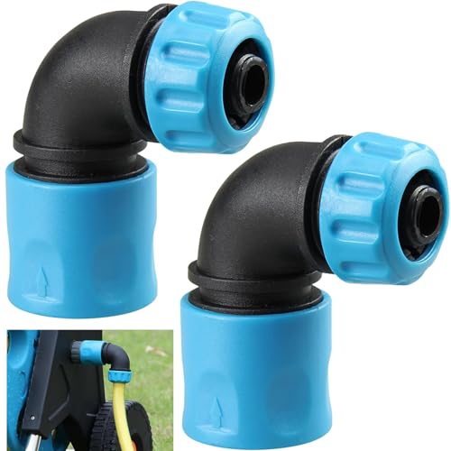 ARTGUTS 2 Stück Gartenschlauch Schnellkupplung Winkeladapter, 90 Degree Garden Schlauch Adapter, 1/2 Zoll 90 Grad Winkelanschlüsse für Outdoor Irrigation Accessory, Gardening Washing Use von ARTGUTS