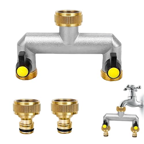 ARTGUTS 2 Wege Wasseranschluss Verteiler Hahnverbinder, Wasserhahn Wasserverteiler, 3/4 Zoll Wasserleitungsanschluss, 2er Verteiler Adapter 1/2 mit Kugelhahn, für Garten Bewässerung System ARTGUTS 2 Wege Wasseranschluss Verteiler Hahnverbinder, Wasserhahn Wasserverteiler, 3/4 Zoll Wasserleitungsanschluss, 2er Verteiler Adapter 1/2 mit Kugelhahn, für Garten Bewässerung System von ARTGUTS