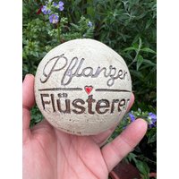 Gartenschmuck, Gartenkugeln, Keramikkugel, "Pflanzenflüsterer", Getöpfert von ARTHummeln