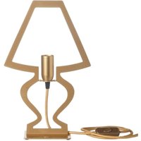 Arti E Mestieri - Arti & Mestieri - Silhouette – Tischleuchte Ø22 H33 cm, Eisen gold perforiert – E14 – Made in Italy von ARTI E MESTIERI