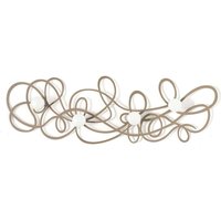 Arti E Mestieri - Doodle 77x25 cm Beige Wandgarderobe aus Eisen mit Knöpfen - Modernes Design mit verschlungenen Linien - Wandmontage - Made in Italy von ARTI E MESTIERI