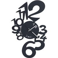 Arti E Mestieri - Lupine – Wanduhr Ø50 cm, Stahl schwarz, modernes Design – Made in Italy Arti E Mestieri - Lupine – Wanduhr Ø50 cm, Stahl schwarz, modernes Design – Made in Italy von ARTI E MESTIERI
