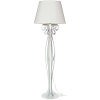Circeo Stehleuchte 60x180 cm Weiße Eisenstruktur mit elfenbeinfarbenem Lampenschirm Modernes Vintage-Design mit Fußschalter Hergestellt in Italien Circeo Stehleuchte 60x180 cm Weiße Eisenstruktur mit elfenbeinfarbenem Lampenschirm Modernes Vintage-Design mit Fußschalter Hergestellt in Italien von ARTI E MESTIERI