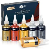 Artina - 6er Metallic Acrylfarben Set Crylic 6x75 ml von ARTINA
