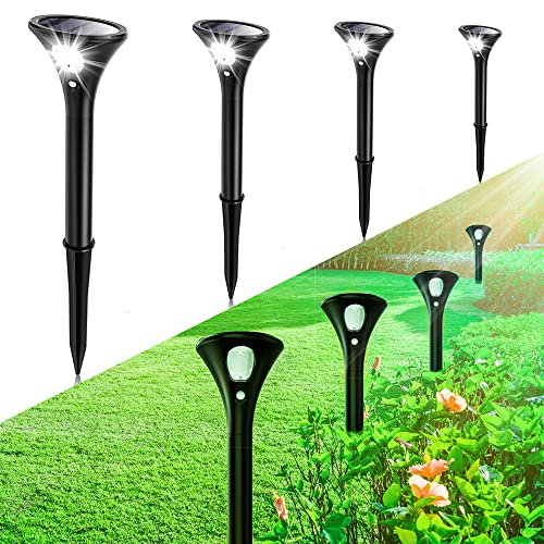 ARTINABS Solarlampe für Außen, Solarleuchten Garten LED mit Bewegungsmelder 2 Modi IP65 Wasserdicht Wegeleuchten Auto Ein/Aus für Garten, Terrasse, Pfad, Rasen von ARTINABS