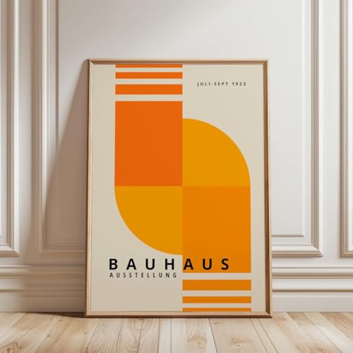 ARTINSPIRIO Bauhaus Poster, Orange, Ohne Rahmen (60x80 cm, Premium Poster 230gsm) von ARTINSPIRIO