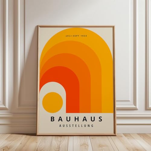 ARTINSPIRIO Bauhaus Poster Orange (Ohne Rahmen) (50X70 CM, PREMIUM POSTER) von ARTINSPIRIO