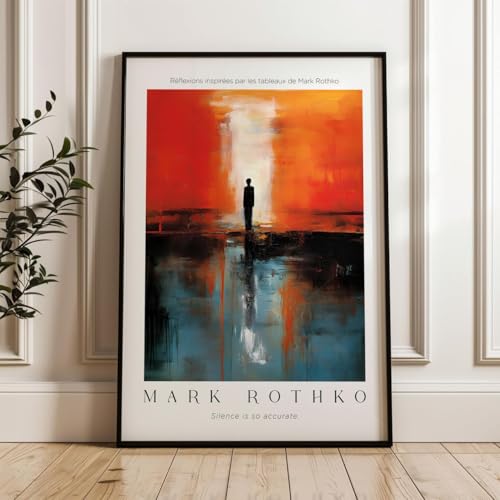 ARTINSPIRIO Mark Rothko Kunstdruck, Rot und Orange, Ohne Rahmen (Premium Poster, 30x40 cm) von ARTINSPIRIO