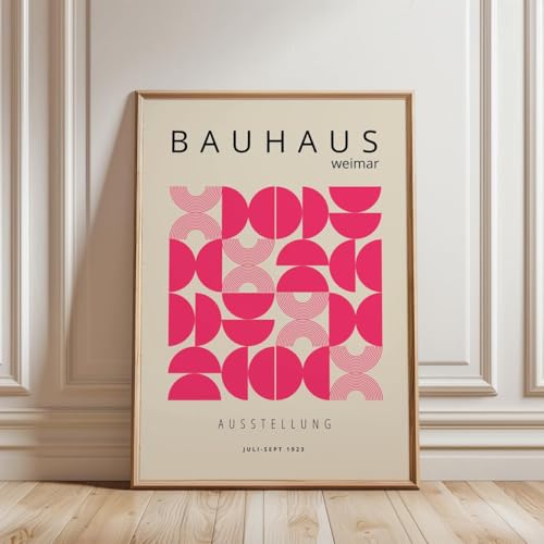 ARTINSPIRIO Rosa Bauhaus Poster- Ohne Rahmen (60x80 cm) von ARTINSPIRIO