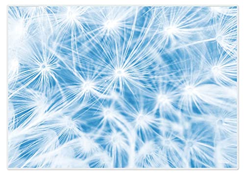 Artipics Tischsets Pustefein Blau Pusteblume Platzsets Abwaschbar Kunststoff 4 STK von ARTIPICS Tischkunst
