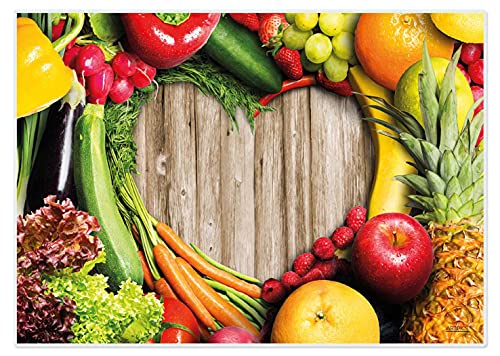 Artipics Tischsets Veggie Heart Platzsets Abwaschbar Aus Kunststoff 4 StückArtipics Tischsets Veggie Heart Platzsets Abwaschbar Aus Kunststoff 4 Stück von ARTIPICS Tischkunst