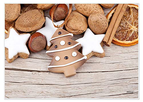 Artipics Tischsets Weihnachtsduft Platzsets Abwaschbar Kunststoff 4 Stück von ARTIPICS Tischkunst