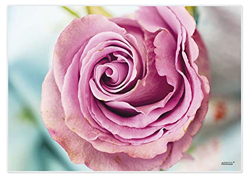Artipics Tischsets Pink Rose Platzsets Abwaschbar Aus Kunststoff 4 Stück von ARTIPICS Tischkunst