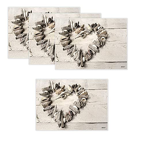 Artipics Tischsets Summer Memories Platzsets Abwaschbar Aus Kunststoff 4 Stück von ARTIPICS Tischkunst