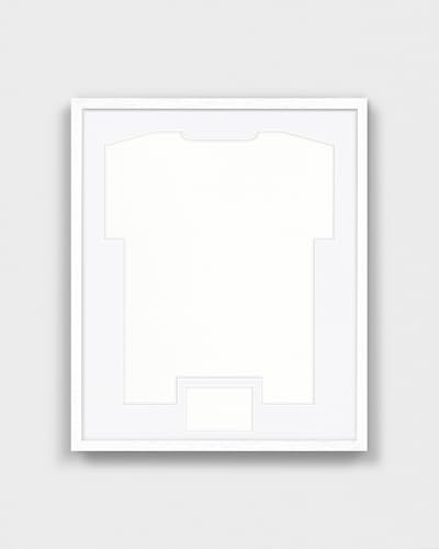 ARTIS - Bilderrahmen für Trikot - Trikotrahmen Fußball aus Holz - Objektrahmen 52,5x62,5x3 cm - Handball, Volleyball Trikot Rahmen – Jersey Frame für Sporttrikots – Frametheshirt Basic Weiss von ARTIS MATEUSZ MATUSZYK