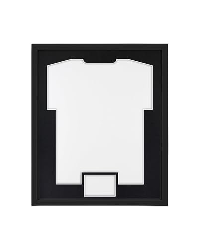 ARTIS Frametheshirt Premium - Trikotrahmen Fußball, Bilderrahmen für Trikot – Objektrahmen - 53,4x63,4x5 cm - Holz-Rahmen in Schwarz - Trikotrahmen Handball, Volleyball, Sporttrikots - Jersey Frame von ARTIS MATEUSZ MATUSZYK