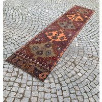 Kelim Läufer Teppich Teppich, Vintage Türkisch von ARTISANVINTAGERUGS