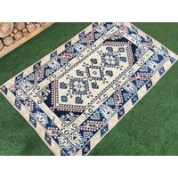 Vintage Oushak Teppich Boho Kelim Teppich | 100x160cm von ARTISANVINTAGERUGS