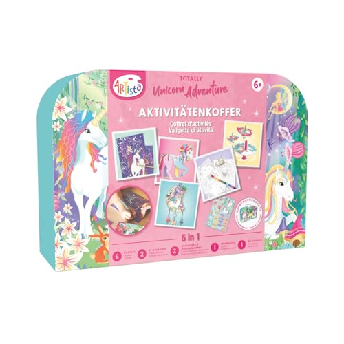 ARTISTA 9302107 Bastelset Aktivitätenkoffer Einhorn 5in1, DIY-Kit für Kinder, Kreativset ab 6 Jahren von ARTISTA