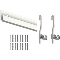 Cimaise Box PREMIUM Classic Rail + Stange 4 mm - 2 Meter - Komplettset in mattem Weià zum Streichen Cimaise Box PREMIUM Classic Rail + Stange 4 mm - 2 Meter - Komplettset in mattem Weià zum Streichen von ARTITEQ