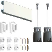 Cimaise Box PREMIUM Click Rail Grau 2 Meter - Komplettset Cimaise Box PREMIUM Click Rail Grau 2 Meter - Komplettset von ARTITEQ