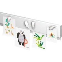 Info Rail magnétique 200 cm Blanc pour suspendre dessin, poster, feuilles de présentation - Cimaise Artiteq Info Rail magnétique 200 cm Blanc pour suspendre dessin, poster, feuilles de présentation - Cimaise Artiteq von ARTITEQ