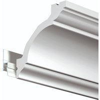 Kit Cimaise tableau DecoRail Artiteq 200 cm + corniche Orac Decor C213 - 200 x 8 x 8 cm - vis & chevilles murs mixtes von ARTITEQ