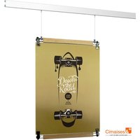 Kit accrochage mural Porte Affiche Poster Pant + click rail (clips + visserie) + fils et crochets 60 cm von ARTITEQ
