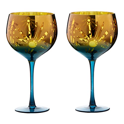 ARTLAND – Fiesta Gin-Gläser – Bunt & vielseitig – Cocktailglas-Set – Handgefertigte Gläser – 2er Set von ARTLAND