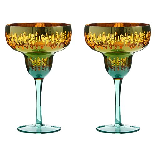 ARTLAND – Fiesta Margarita-Gläser – Bunt & vielseitig – Cocktailglas-Set – Handgefertigte Gläser – 2er Set von ARTLAND