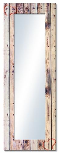 ARTLAND Ganzkörperspiegel mit Rahmen Holz 50x140 cm Wandspiegel zum Aufhängen Shabby Chic Vintage Herzen T9OJ von ARTLAND
