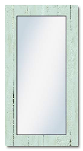 ARTLAND Ganzkörperspiegel mit Rahmen Holz 60x120 cm Wandspiegel zum Aufhängen Landhausstil Shabby Chic Kunst T9PE von ARTLAND