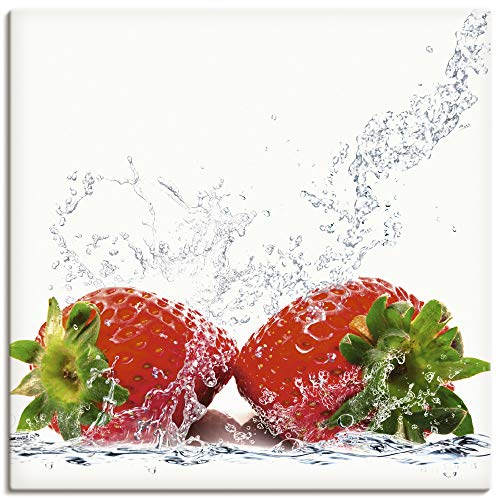ARTLAND Wanddeko Leinwand Bilder Wandbild 50x50 cm Erdbeeren Früchte im Wasser Obst Lebensmittel T5SP ARTLAND Wanddeko Leinwand Bilder Wandbild 50x50 cm Erdbeeren Früchte im Wasser Obst Lebensmittel T5SP von ARTLAND