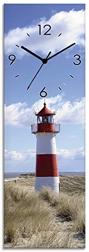 ARTLAND Wanddeko Wanduhr ohne Tickgeräusche Glas Funkuhr 20x60 cm Rechteckig Lautlos Strand Meer Leuchtturm Urlaub Sylt Maritim T9ML ARTLAND Wanddeko Wanduhr ohne Tickgeräusche Glas Funkuhr 20x60 cm Rechteckig Lautlos Strand Meer Leuchtturm Urlaub Sylt Maritim T9ML von ARTLAND