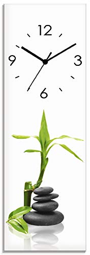 ARTLAND Wanddeko Wanduhr ohne Tickgeräusche Glas Quarzuhr 20x60 cm Rechteckig Lautlos Asiatische Motive Zen Steine Spa Asia S7MF ARTLAND Wanddeko Wanduhr ohne Tickgeräusche Glas Quarzuhr 20x60 cm Rechteckig Lautlos Asiatische Motive Zen Steine Spa Asia S7MF von ARTLAND