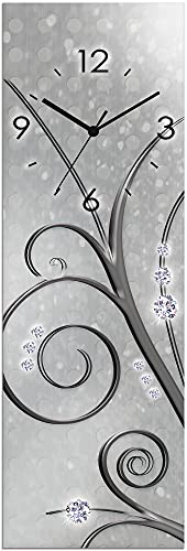 ARTLAND Wanddeko Wanduhr ohne Tickgeräusche Glas Quarzuhr 20x60 cm Rechteckig Lautlos Blumenbilder Orchideen Abstrakt Kunst Blumen Ornamente U1QV ARTLAND Wanddeko Wanduhr ohne Tickgeräusche Glas Quarzuhr 20x60 cm Rechteckig Lautlos Blumenbilder Orchideen Abstrakt Kunst Blumen Ornamente U1QV von ARTLAND