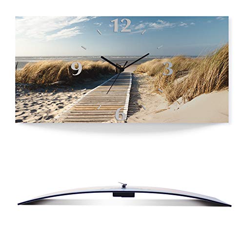 ARTLAND Wanddeko Wanduhr ohne Tickgeräusche Alu Funkuhr 50x25 cm Rechteckig Lautlos Strand Meer Nordsee Düne Urlaub Natur Maritim T5RM ARTLAND Wanddeko Wanduhr ohne Tickgeräusche Alu Funkuhr 50x25 cm Rechteckig Lautlos Strand Meer Nordsee Düne Urlaub Natur Maritim T5RM von ARTLAND