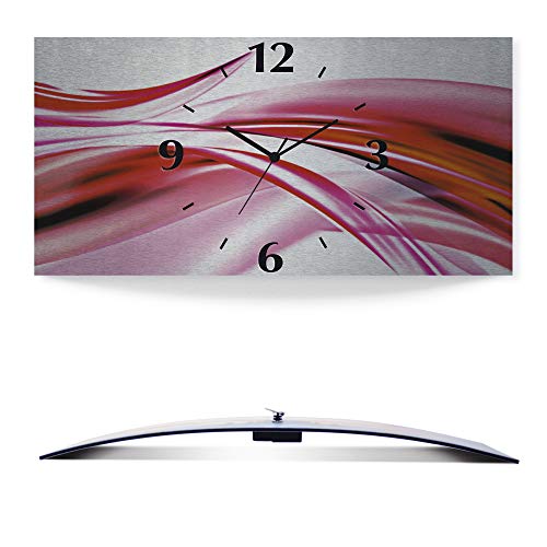 ARTLAND Wanddeko Wanduhr ohne Tickgeräusche Alu Funkuhr 60x30 cm Eckig Lautlos 3D Design Welle Abstrakt Modern Ausgefallen T1ET ARTLAND Wanddeko Wanduhr ohne Tickgeräusche Alu Funkuhr 60x30 cm Eckig Lautlos 3D Design Welle Abstrakt Modern Ausgefallen T1ET von ARTLAND