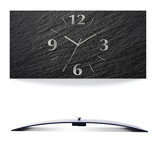 ARTLAND Wanddeko Wanduhr ohne Tickgeräusche Alu Quarzuhr analoge Quarzuhr 50x25 cm Schieferoptik U1RE ARTLAND Wanddeko Wanduhr ohne Tickgeräusche Alu Quarzuhr analoge Quarzuhr 50x25 cm Schieferoptik U1RE von ARTLAND