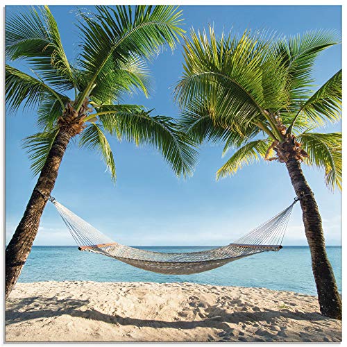 ARTland Wanddeko Glasbilder Wandbild Glas Bild einteilig 20x20 cm Quadratisch Strand Meer Südsee Karibik Palmen Insel Urlaub Natur Hängematte T4TO ARTland Wanddeko Glasbilder Wandbild Glas Bild einteilig 20x20 cm Quadratisch Strand Meer Südsee Karibik Palmen Insel Urlaub Natur Hängematte T4TO von ARTLAND